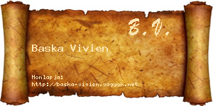 Baska Vivien névjegykártya